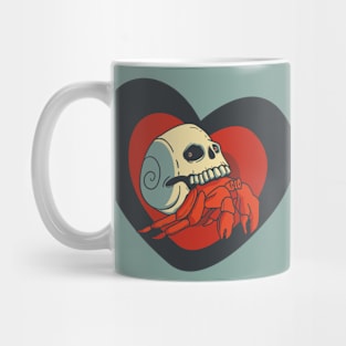 Drama Crab - Funny Crab Carrying a Skull - White Mug